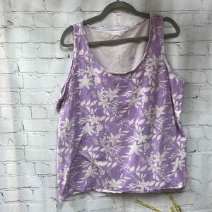 Duluth Trading Co Cotton spandex 2x floral tank top